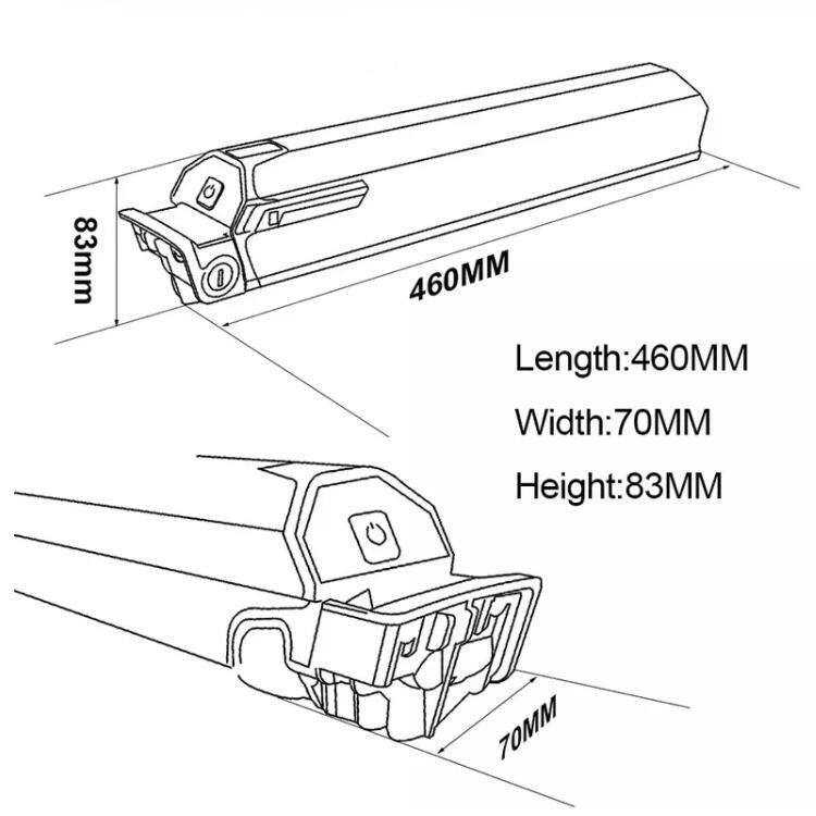 36V 48V E Bike แบตเตอรี่ Dorado Akku 15ah 20ah Downtube Ebike Dorado แบตเตอรี่ ไฟฟ้าจักรยาน