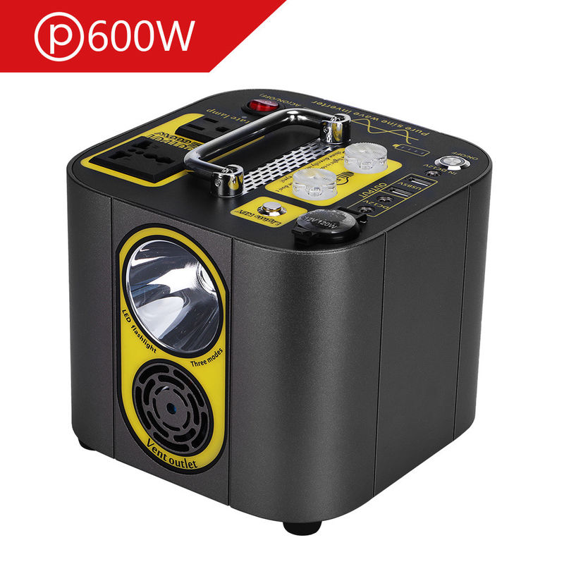 18650 แบตเตอรี่ พกพา สถานที่พลังงาน 467wh 126ah จําหน่าย 600W สูงสุด 1000W ด้วย USB ประเภท C