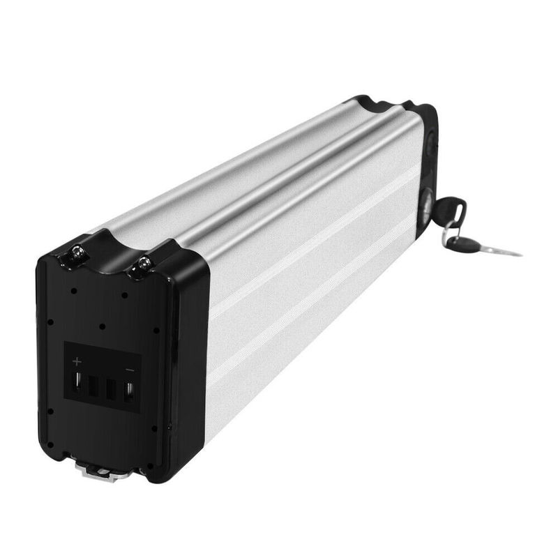 24V 48V อลูมิเนียม Case เงินปลาที่นั่งท่อ Ebike แบตเตอรี่ชําระใหม่ แบตเตอรี่ E-bike แบตเตอรี่