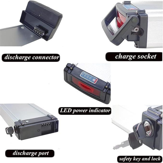 แบตเตอรี่สํารอง Ebike 36/48V 13S4P 10S5P แบตเตอรี่ลิธีมจักรยานไฟฟ้าที่มีพอร์ต USB สําหรับมอเตอร์ 1000W