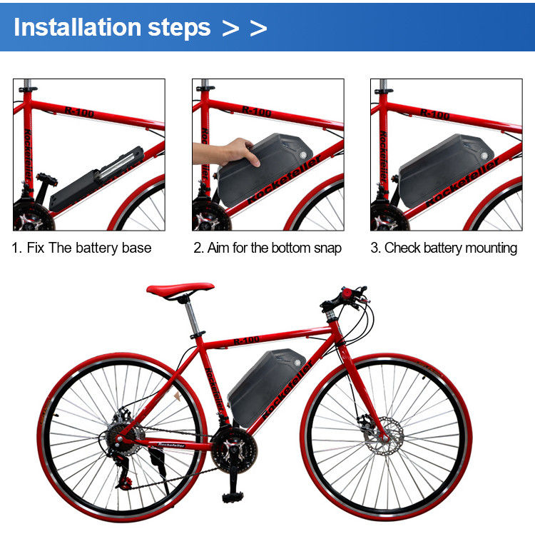 แบตเตอรี่ Lithium Ion E Bike Downtube แบตเตอรี่ 36V 12Ah 20Ah สําหรับ แบตเตอรี่พลังงานจักรยาน
