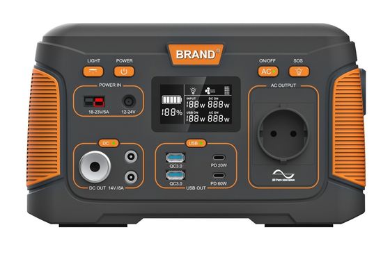 แคมป์กลางแจ้ง เครื่องผลิตพลังแสงอาทิตย์ 300W สถานไฟฟ้าพกพา 14.8V 20.8ah สถานไฟฟ้าหลากหลายฟังก์ชัน