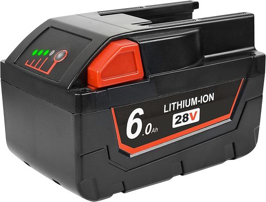 แบตเตอรี่ 28V 6000mAh รองรับกับ Milwaukee เครื่องมือไฟฟ้าไร้สาย รองรับการเปลี่ยน Milwaukee