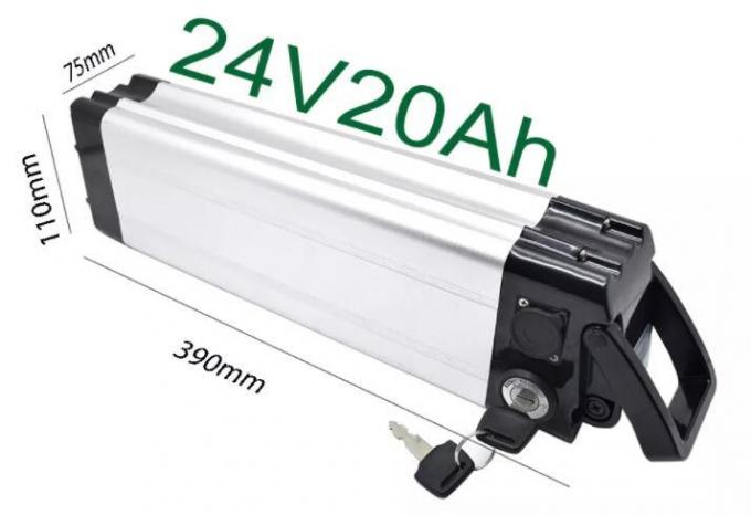 Silver Fish E Bike Battery 1000W 24V 36V 48V 10ah 15ah 20ah E-Scooter Battery Bicycle Battery 18650 Cell Downtube Akku Lithium Ion Battery for Cleaner Power