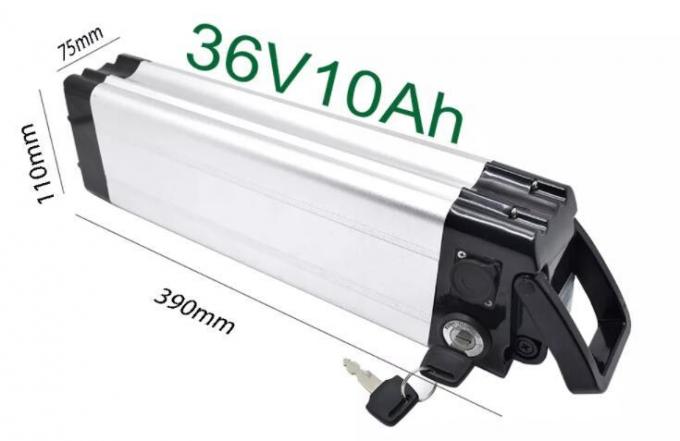 Silver Fish E Bike Battery 1000W 24V 36V 48V 10ah 15ah 20ah E-Scooter Battery Bicycle Battery 18650 Cell Downtube Akku Lithium Ion Battery for Cleaner Power